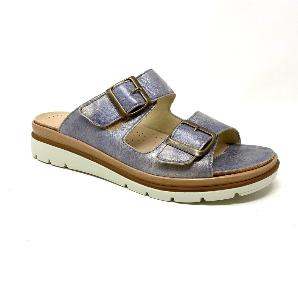 Fidelio Sohle Glory Slide Verbena Opal Cork Orthotic Comfort Sandal